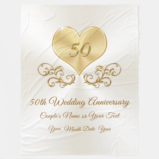 Couverture Polaire Idées cadeaux pour le 50e anniversaire d'un couple (Devant)