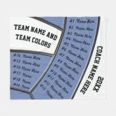 Couverture Polaire Idées de cadeau d'entraîneur de volleyball avec 23 (Devant (Horizontal))