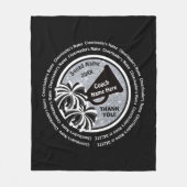 Couverture Polaire Idées noires, blanches, argentées de cadeau (Devant)