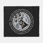 Couverture Polaire Idées noires, blanches, argentées de cadeau (Devant (Horizontal))