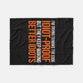 Couverture Polaire Idiot-proof Code _ Funny Coding Programming Comput (Devant (Horizontal))