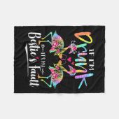 Couverture Polaire If I'm Drunk It's My Ie's Fault Flamingo Floral Ti (Devant (Horizontal))