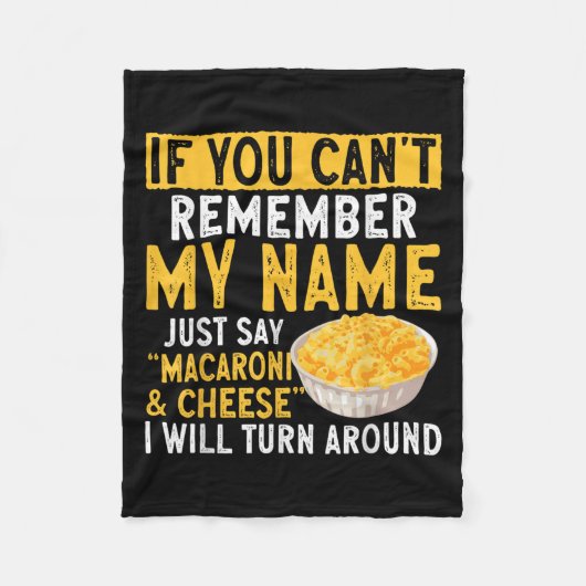 Couverture Polaire If You Can't Remember My Name Just Say Macaroni An (Devant)