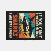 Couverture Polaire If You Can't Remember My Name Just Say Sharks (Devant (Horizontal))