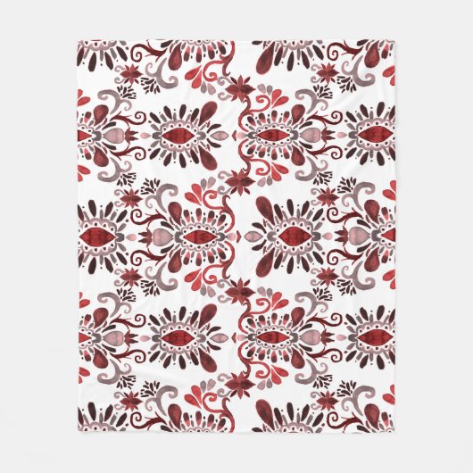 Couverture Polaire Ikat Aquarelle : Tribal Ethnic Seamless. (Devant)