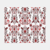 Couverture Polaire Ikat Aquarelle : Tribal Ethnic Seamless. (Devant (Horizontal))