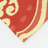 Couverture Polaire Ikat artisanal : Tissu Boho Ethnique (Coin)