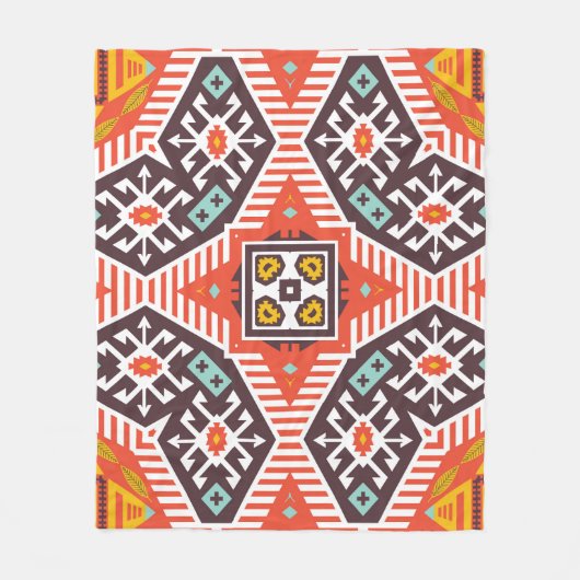 Couverture Polaire Ikat Aztec : Textes à rayures ethniques (Devant)