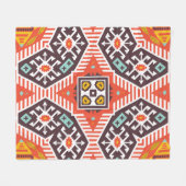 Couverture Polaire Ikat Aztec : Textes à rayures ethniques (Devant (Horizontal))