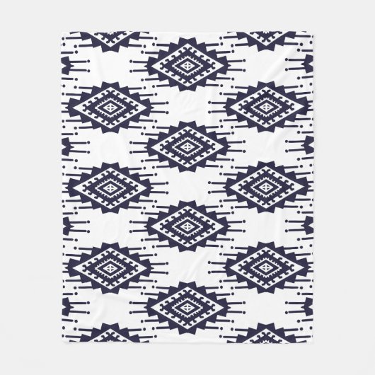 Couverture Polaire Ikat Boho Aztec Textile Motif (Devant)
