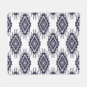 Couverture Polaire Ikat Boho Aztec Textile Motif (Devant (Horizontal))