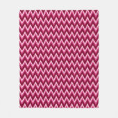 Couverture Polaire Ikat Chevron Stripes - Burqundy, Rose et rose (Devant)