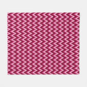 Couverture Polaire Ikat Chevron Stripes - Burqundy, Rose et rose (Devant (Horizontal))