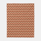 Couverture Polaire Ikat Chevron Stripes - Rouille, Brown et beige (Devant)