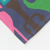 Couverture Polaire ikat d'amour indigo (Coin)