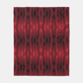 Couverture Polaire Ikat de zigzag rouge et noir (Devant)