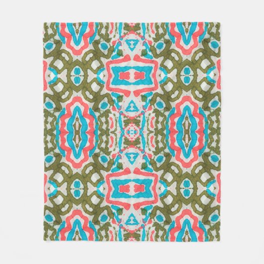 Couverture Polaire Ikat Ethnic Abstract Pattern. Shaman Pattern. Peni (Devant)