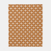Couverture Polaire Ikat Motif - Brown, rouille et crème (Devant)