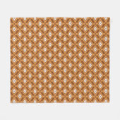 Couverture Polaire Ikat Motif - Brown, rouille et crème (Devant (Horizontal))