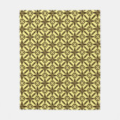 Couverture Polaire Ikat Star Motif - Brown et jaune (Devant)
