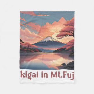 Couverture Polaire "Ikigai au Mont Fuji : Poster d'art japonais serei