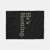 Couverture Polaire Il chasse l'art de la femme à la chasse amusante (Devant (Horizontal))