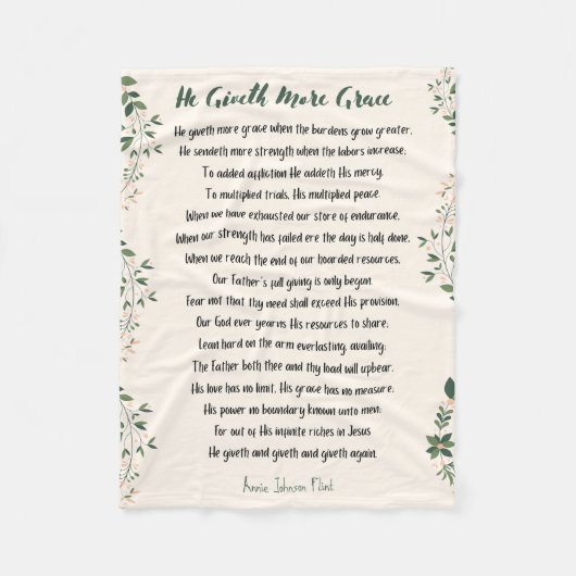 Couverture Polaire Il Donne Plus De Blanche-Toison De Grâce (Devant)