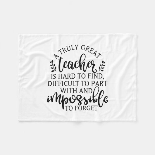 Couverture Polaire Il est difficile de trouver un professeur vraiment (Devant (Horizontal))