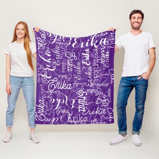 Couverture Polaire Il est mignon et pourpre 🤍 (En situation)