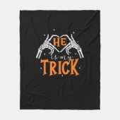 Couverture Polaire Il Est Mon Coeur Trick Skeleton Couple Main Happy (Devant)