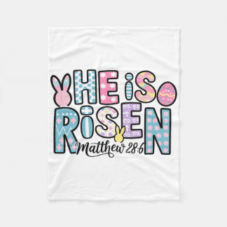 Couverture Polaire Il Est Ressuscité Jésus chrétien Enfants de Pâques