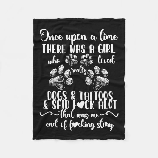 Couverture Polaire Il Y Avait Une Fille Qui Aimait Vraiment Le Chien (Devant)