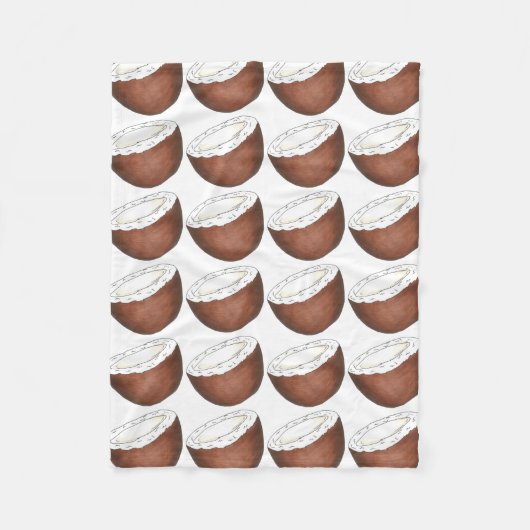 Couverture Polaire Île tropicale Fruity Beach Cocout Print (Devant)