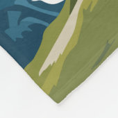 Couverture Polaire Îles Féroé Danemark Voyage Art Vintage (Coin)