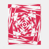 Couverture Polaire Illusion abstraite rouge blanc (Devant)