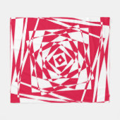 Couverture Polaire Illusion abstraite rouge blanc (Devant (Horizontal))
