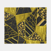 Couverture Polaire Illusion de texture du triangle noir or (Devant (Horizontal))