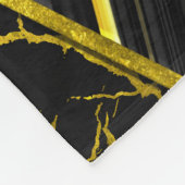 Couverture Polaire Illusion de texture du triangle noir or (Coin)