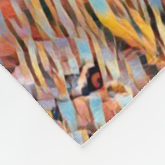 Couverture Polaire Illusion optique Lion 3D Mandala géométrique (Coin)