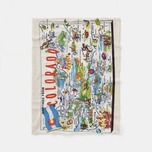 Couverture Polaire Illustrated Colorado Map Small  (Devant)