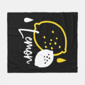 Couverture Polaire Illustration Abstraite au citron - Art des agrumes (Devant (Horizontal))