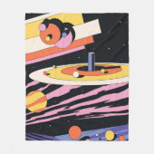 Couverture Polaire Illustration Abstraite de l'espace psychédélique,  (Devant)