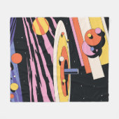 Couverture Polaire Illustration Abstraite de l'espace psychédélique,  (Devant (Horizontal))