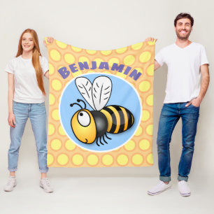 Couverture Polaire Illustration amusante de dessin animé d'abeille