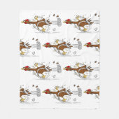 Couverture Polaire Illustration amusante de poulet cool (Devant)