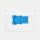 Couverture Polaire Illustration bleue de Gummybear (Devant (Horizontal))