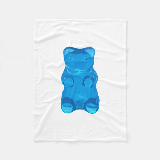 Couverture Polaire Illustration bleue de Gummybear (Devant)