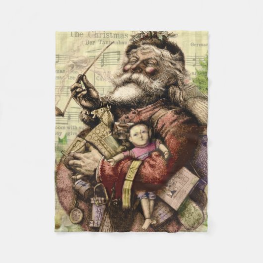 Couverture Polaire Illustration classique de Thomas Nast représentant (Devant)