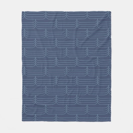 Couverture Polaire Illustration cool bleue, moderne, simple (Devant)