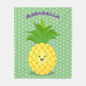 Couverture Polaire Illustration d'ananas mignon (Devant)